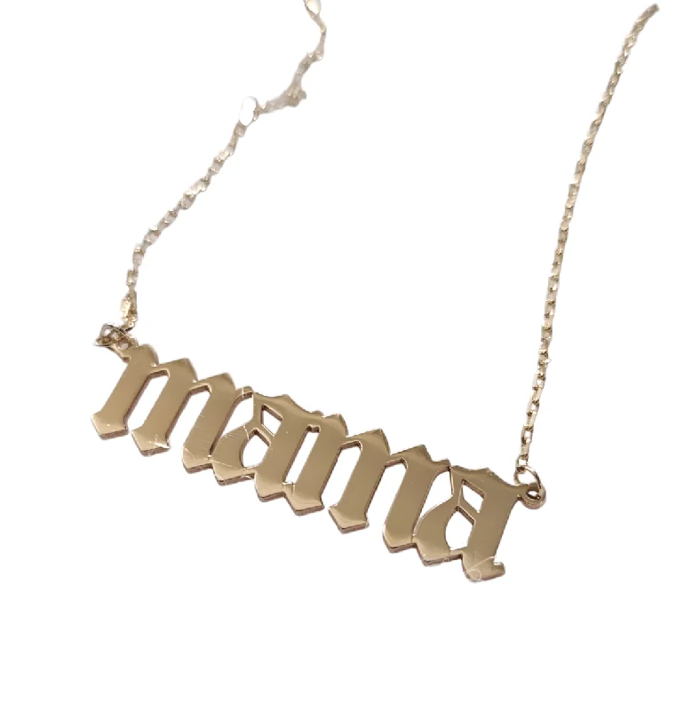 Fashionable Layered Necklaces-Mama 14kt Gold Necklace