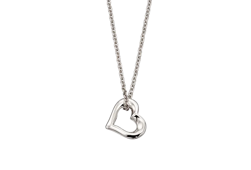 Designer Gemstone Necklaces-Little Star Lola Small Open Heart Pendant and Chain