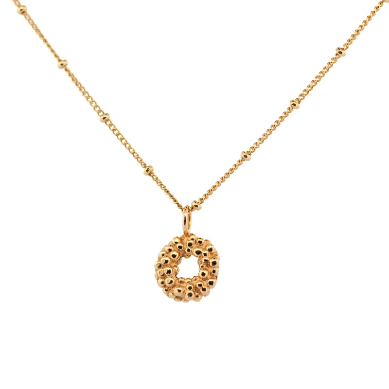 Luxury Heart Necklaces-Dainty London 9ct Gold Mini Barnacle Necklace