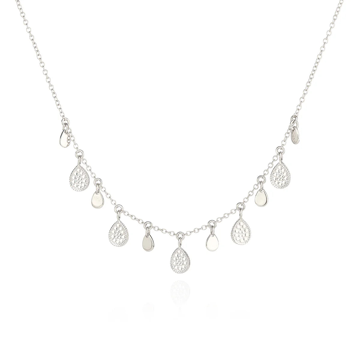 Adjustable Necklaces-Anna Beck Silver Teardrop Charm Necklace