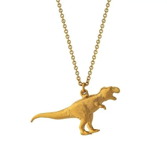 Personalized Heart Necklaces-Alex Monroe Tyrannosaurus Rex Necklace