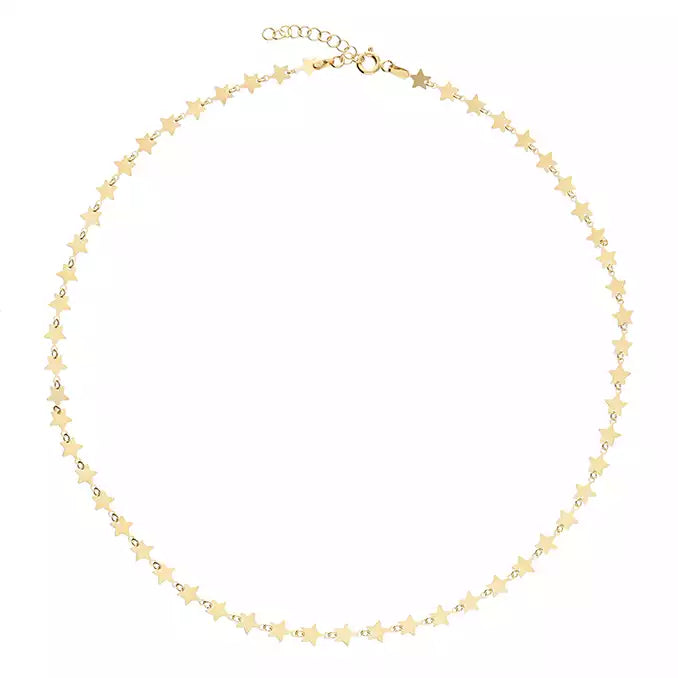 Elegant Silver Necklaces-18ct Gold Vermeil Silver Star Necklace