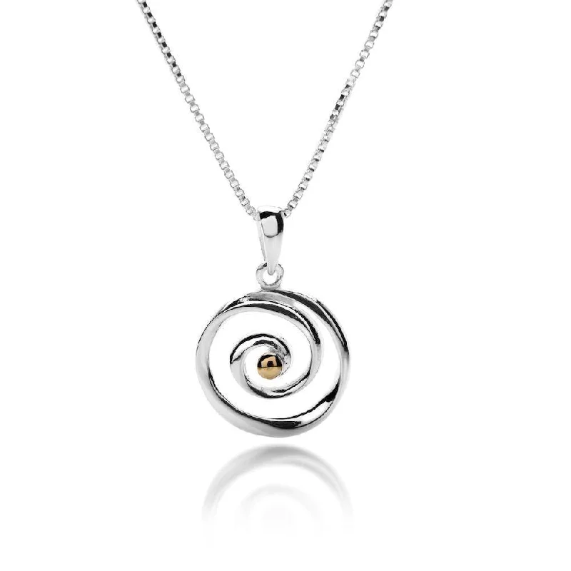 Wedding Necklaces-Sea Gems Swirl Pendant