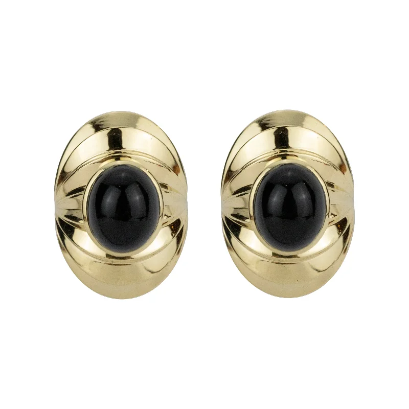 Chic Hoop Earrings-Earrings - Black Onyx (2266B)