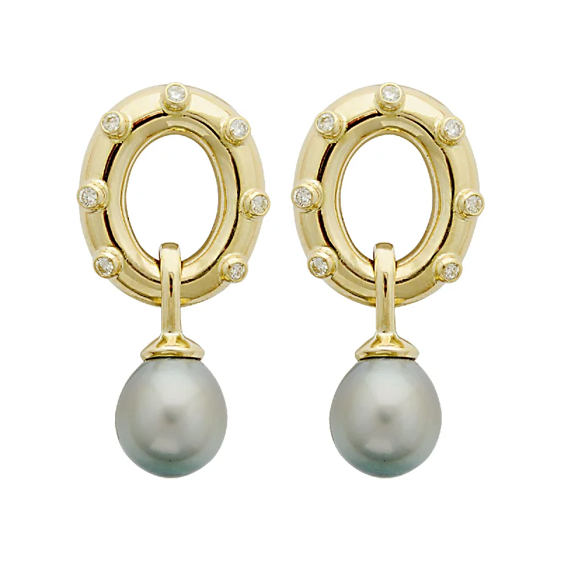 Luxurious Drop Earrings-Earrings- South Sea Pearl And Diamond (1967B)