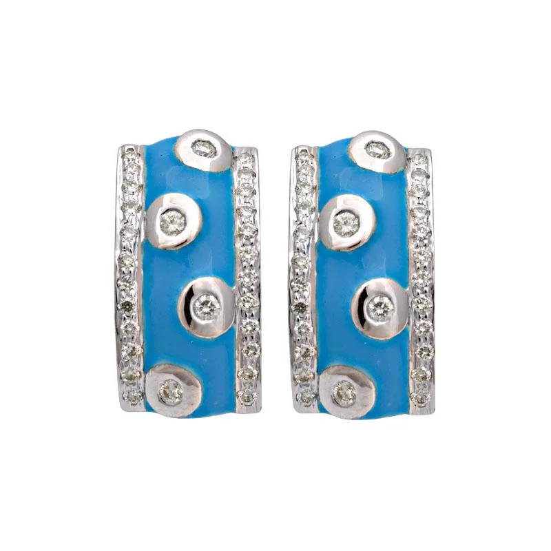 Stylish Stud Earrings for Women-Earrings-Diamond (Enamel)  (143IS)