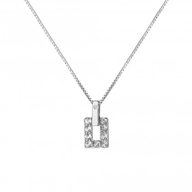 Stylish Gemstone Pendant Necklaces-Hot Diamonds Silver Echo Pendant