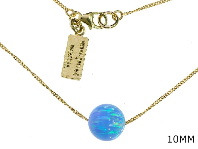 Beautiful Gold Choker Necklaces-Yaron Morhaim Opal Sphere Necklace