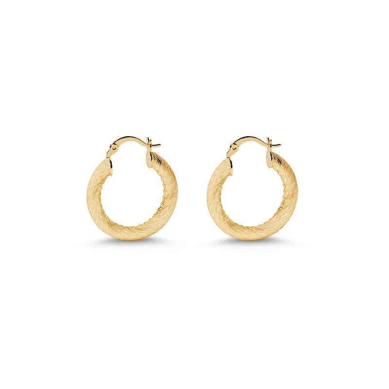 Long Drop Earrings-THE LEO HOOP EARRINGS (SMALL)