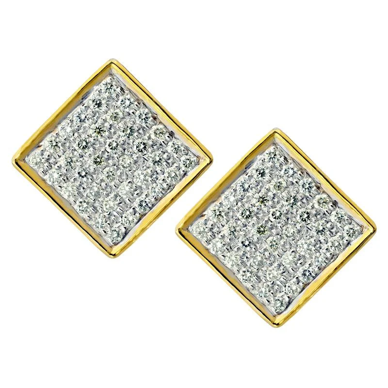 Trendy Silver Earrings-Earrings-Diamond  (5CM)