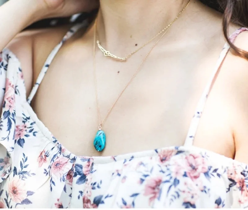 Adjustable Pendant Necklaces-Turquoise Protection Necklace