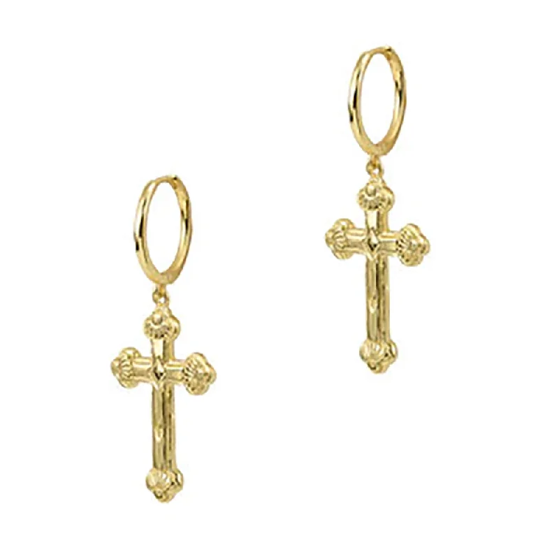 Luxury Silver Earrings-THE SIENA CROSS EARRINGS