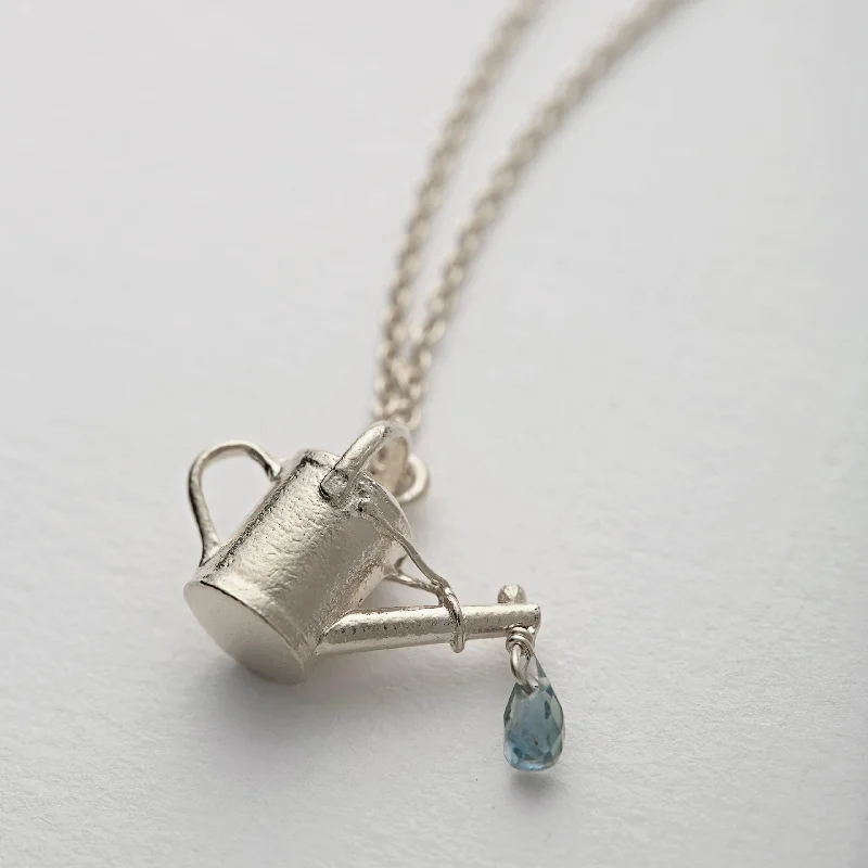 Trendy Necklaces for Women-Alex Monroe Silver Watering Can Necklace