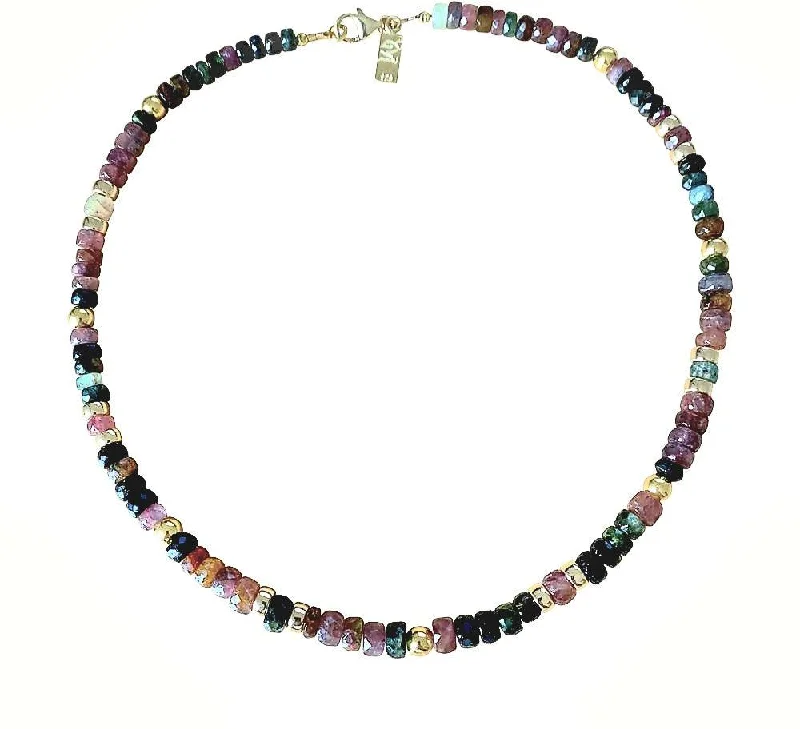 Fashionable Crystal Pendant Necklaces-Yaron Morhaim Multicolour Faceted Tourmaline Necklace