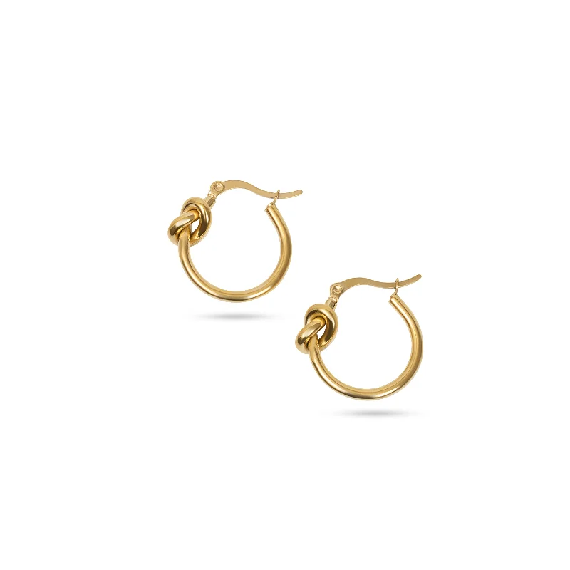 Sparkling Drop Earrings-THE KNOT HOOPS