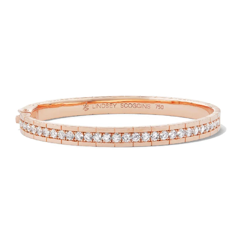 Antique Style Bangles-NOTE TO SELF ONE ROW PAVE DIAMOND BANGLE