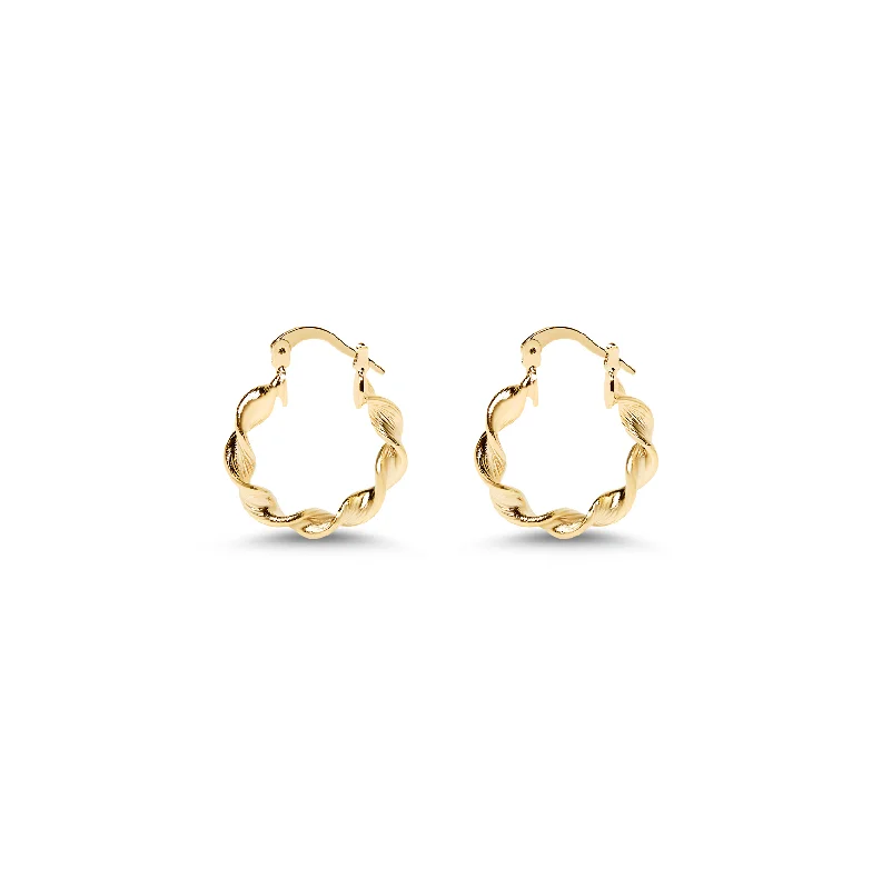 Gorgeous Pearl Earrings-THE TWISTED GIA HOOP EARRINGS