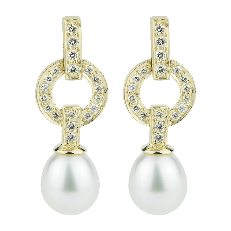 Sparkly Silver Earrings-Earrings - Pearl And Diamond