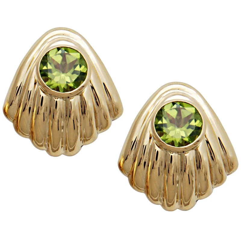 Colorful Earrings for Weddings-Earrings - Peridot (1430E)