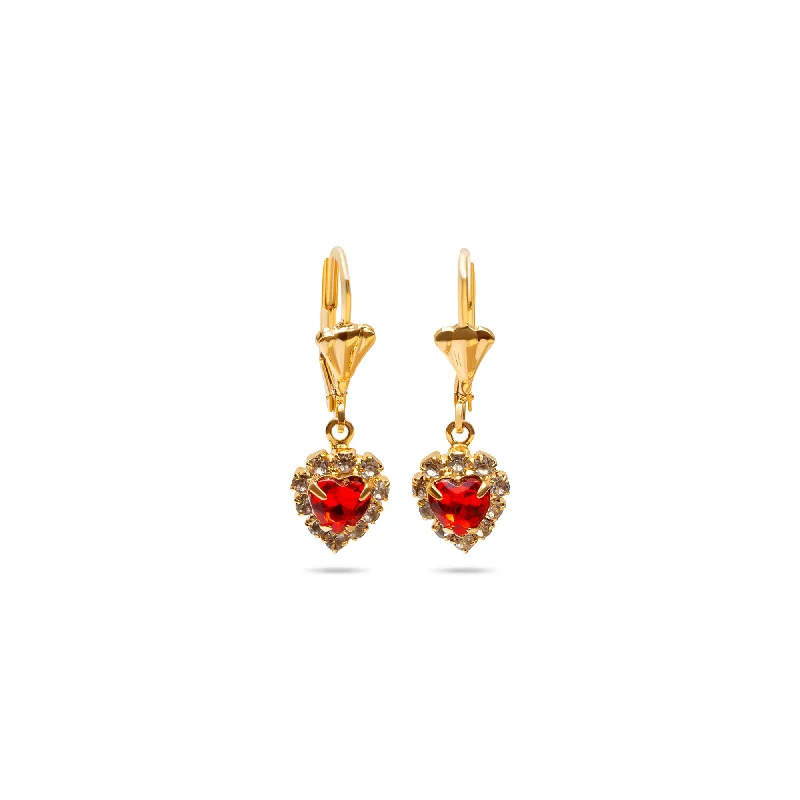 Hoop Earrings for Women-THE DEIS RED HEART EARRINGS