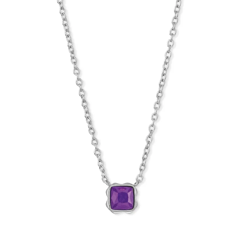 Birthstone Pendant Necklaces-Coeur De Lion February Birthstone Purple Sugilite Necklace