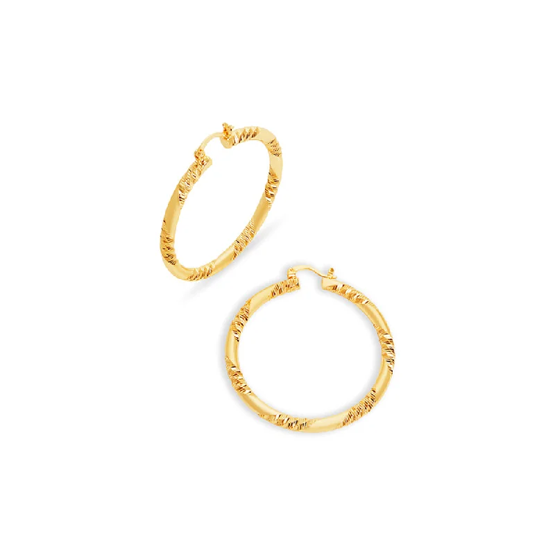 Trendy Pearl Earrings-THE MERCER HOOP EARRINGS (MEDIUM)