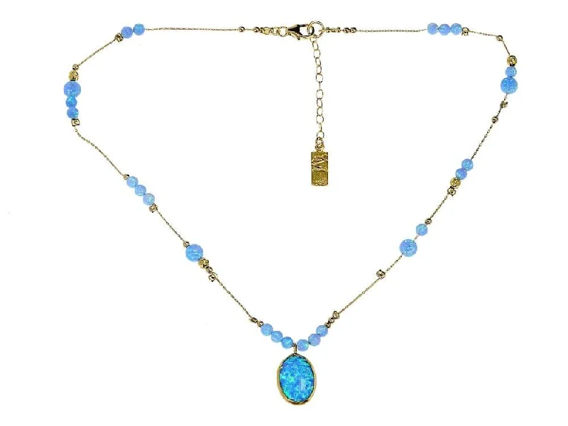 Diamond Choker Necklaces-Yaron Morhaim Gold and Opal Necklace