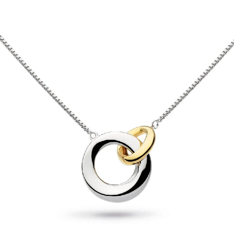 Diamond Pendant Necklaces-Kit Heath Bevel Cirque Gold Link Necklace