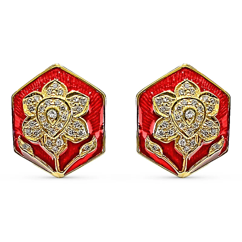 Large Statement Earrings-Earrings- Diamond (Enamel)