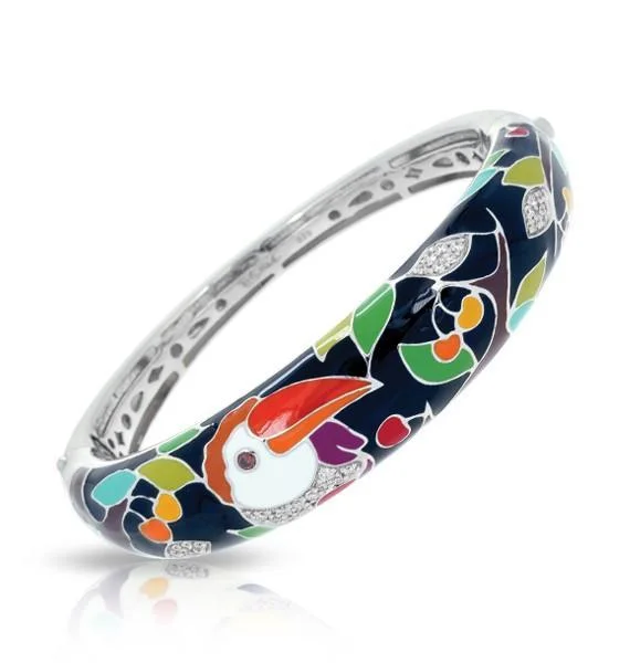 Custom Gemstone Bangles-Love Toucan Bangle