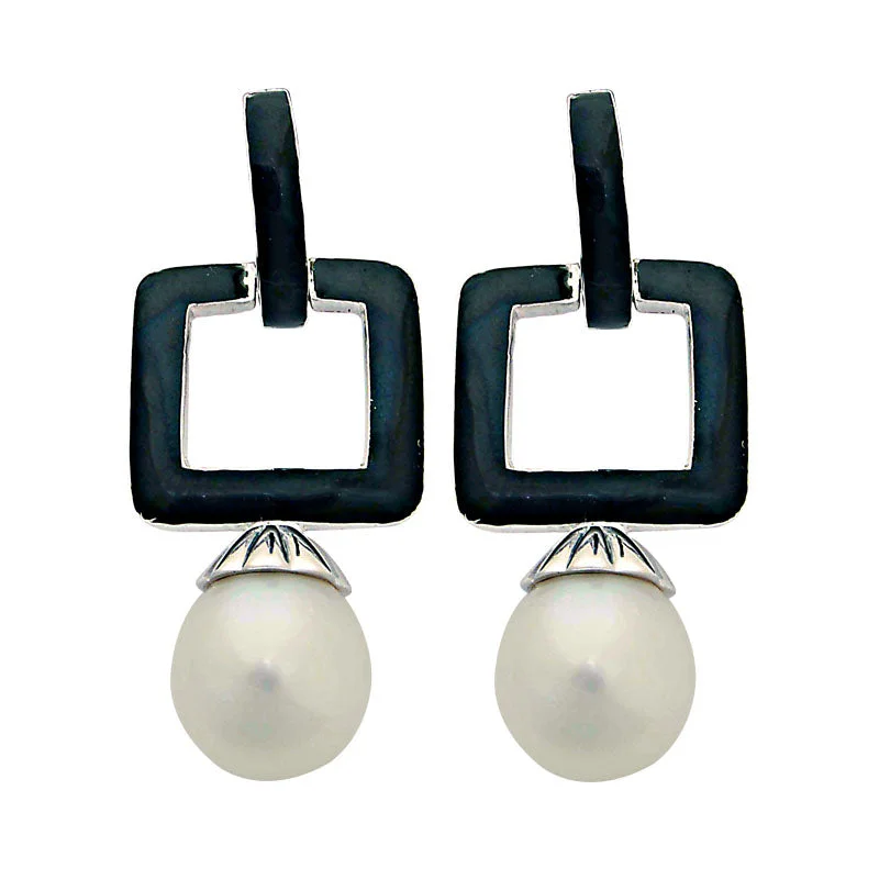 Wedding Earrings-Earrings-South Sea Pearl (Enamel)