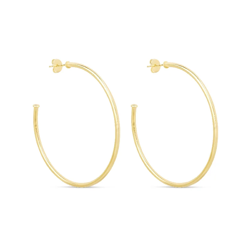 Handmade Hoop Earrings-The Everyday Gold Hoops