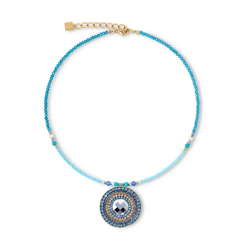 Unique Pendant Necklaces-Coeur De Lion Ocean Vibes Turquoise Amulet Necklace