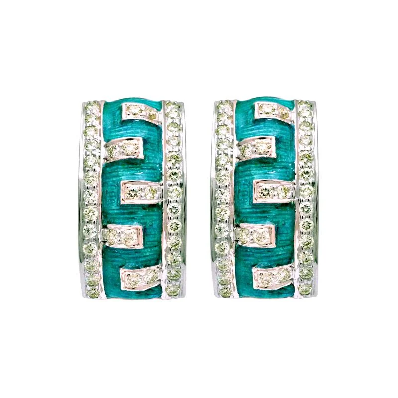 Crystal Drop Earrings-Earrings-Diamond (Enamel)  (195BS)