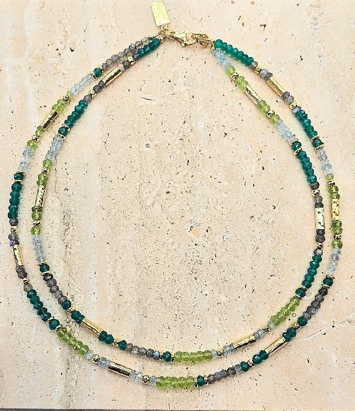 Designer Silver Pendant Necklaces-Yaron Morhaim Green Cove Necklace