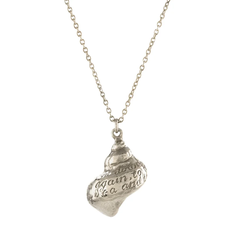 Fine Gemstone Necklaces-Alex Monroe Engraved Shell Necklace