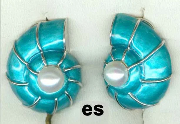 Unique Drop Earrings-Repair - Earrings - F.W. Pearl in Silver (85ES)