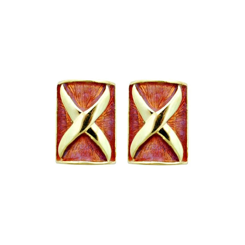 Luxurious Drop Earrings-Earrings-Plain Gold (Enamel)  (1876B)