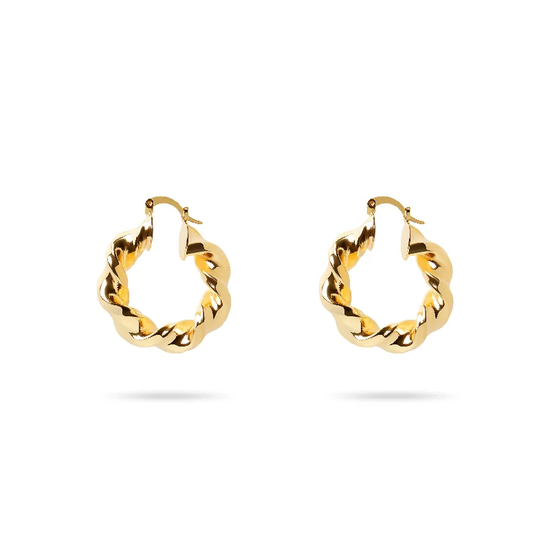 Cute Drop Earrings-THE TWISTED BELLE HOOP EARRINGS