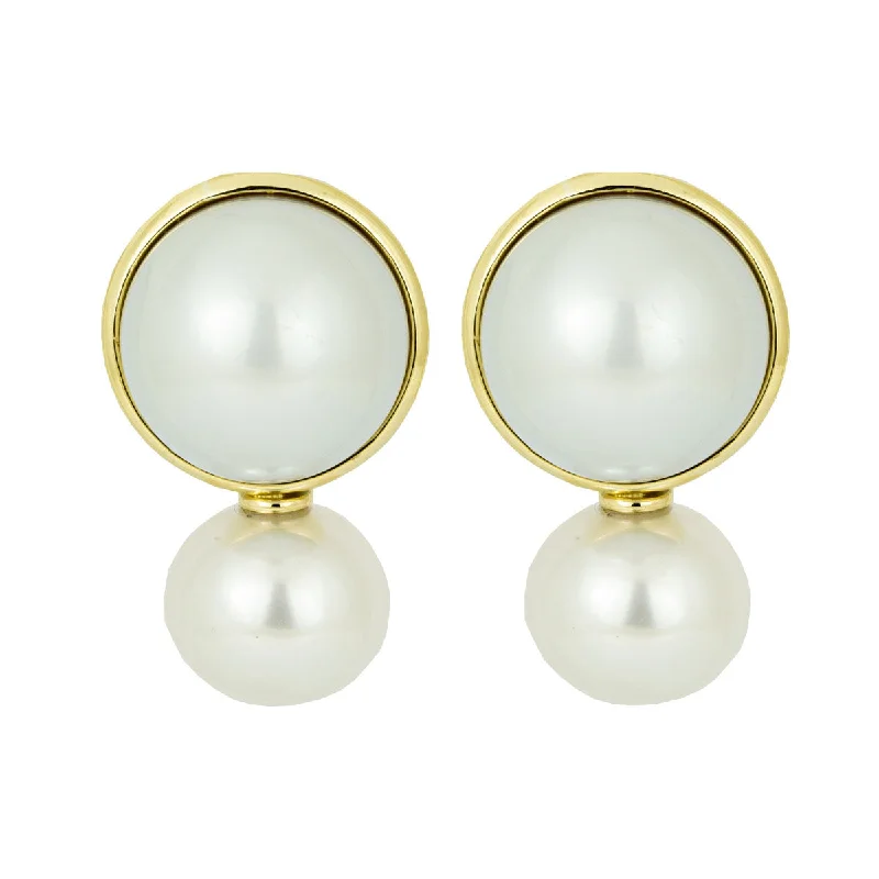 Sparkling Drop Earrings-Earrings - South Sea Pearl