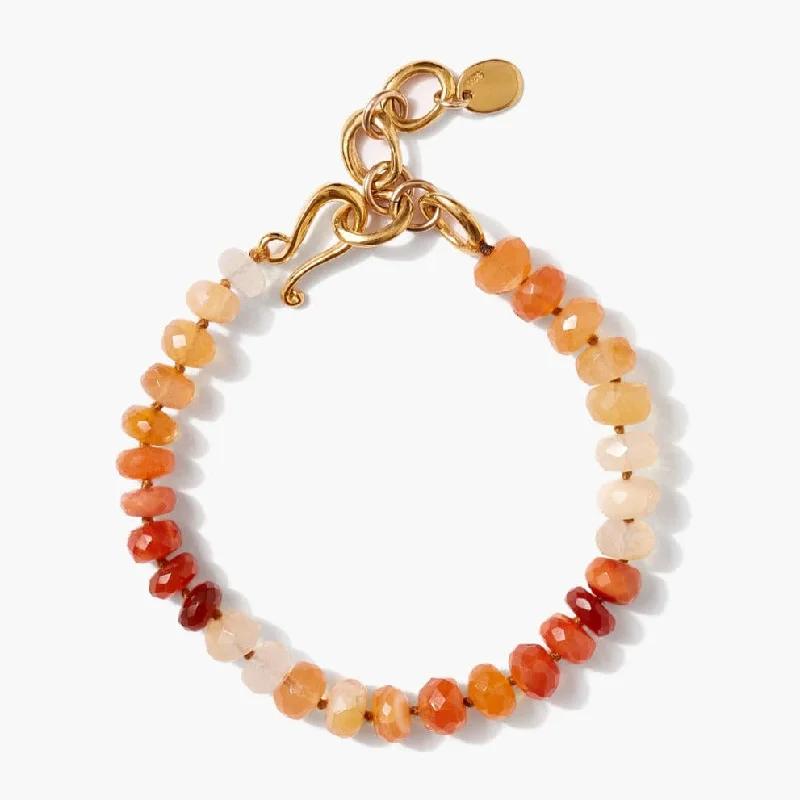 High-Quality Gold Bracelets-Fire Opal Beaded Bracelet