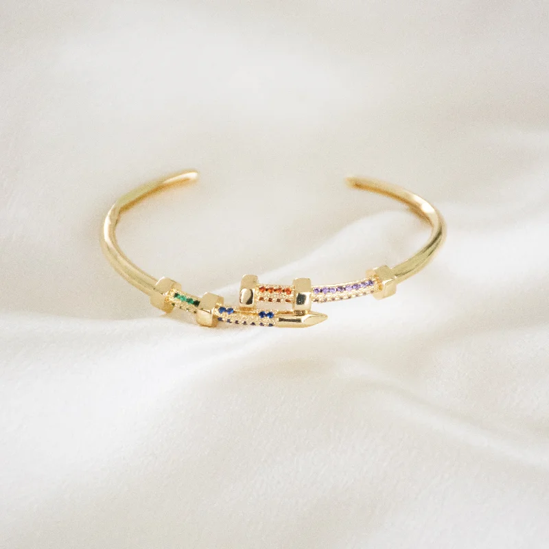 Beautiful Gemstone Bangle Sets-Multi-Colored Gleam Bangle