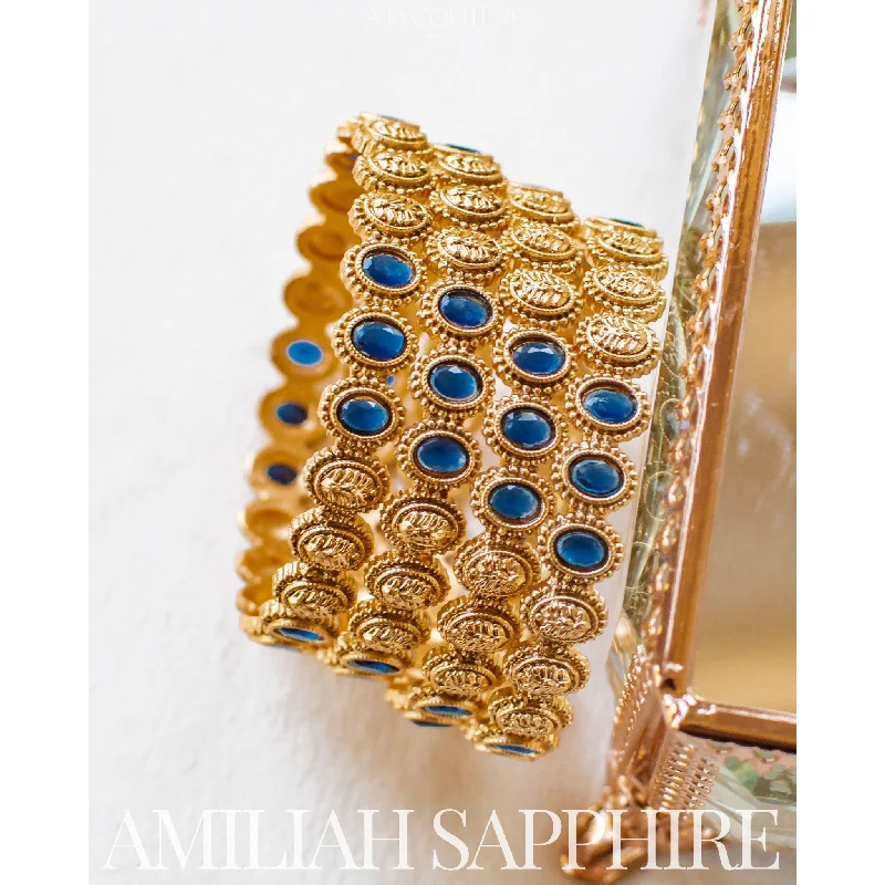 Trendy Bangles for Women-Amiliah Bangles - Sapphire