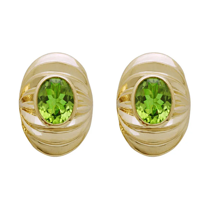 Luxury Diamond Stud Earrings-Earrings- Peridot  (1118J)