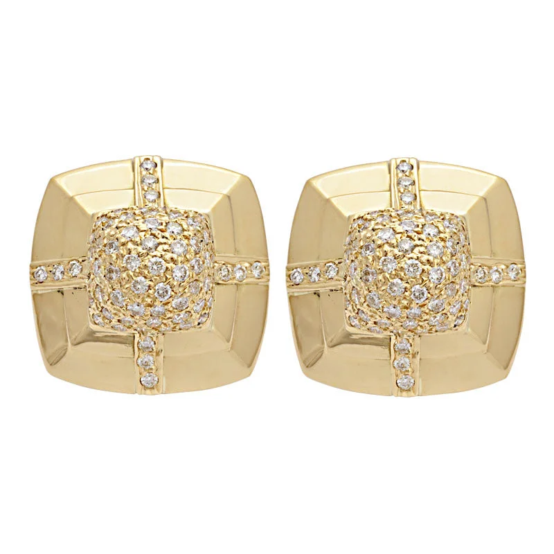 Artistic Stud Earrings-Earrings- Diamond (2076C)