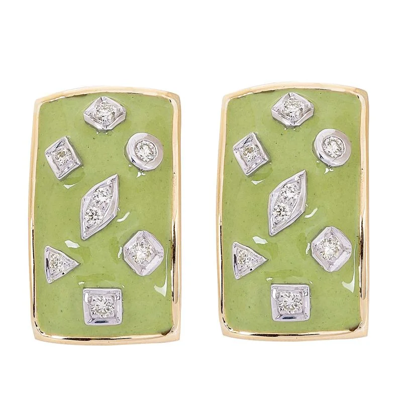 Minimalist Earrings-Earrings- Diamond (Enamel)  (41BM)