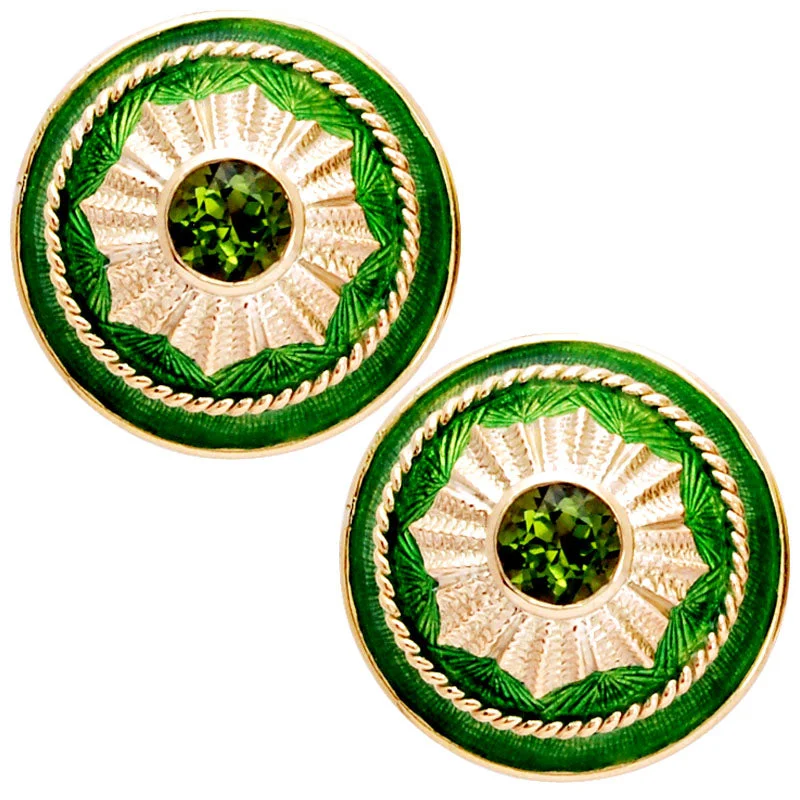 Bohemian Style Earrings-Earrings- Peridot (Enamel) (1272K)