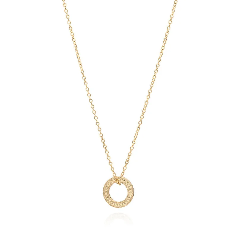 Classic Gold Necklaces-Anna Beck Circle Of Life Open 'O' Charity Necklace