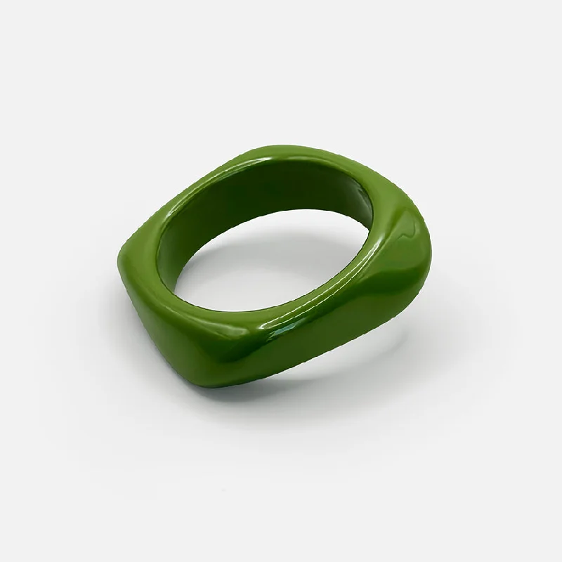 Crystal Bangle Bracelets-ACRYLIC BANGLE - AVOCADO