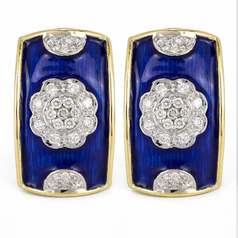 Dainty Gold Earrings-Earrings - Diamond (enamel)